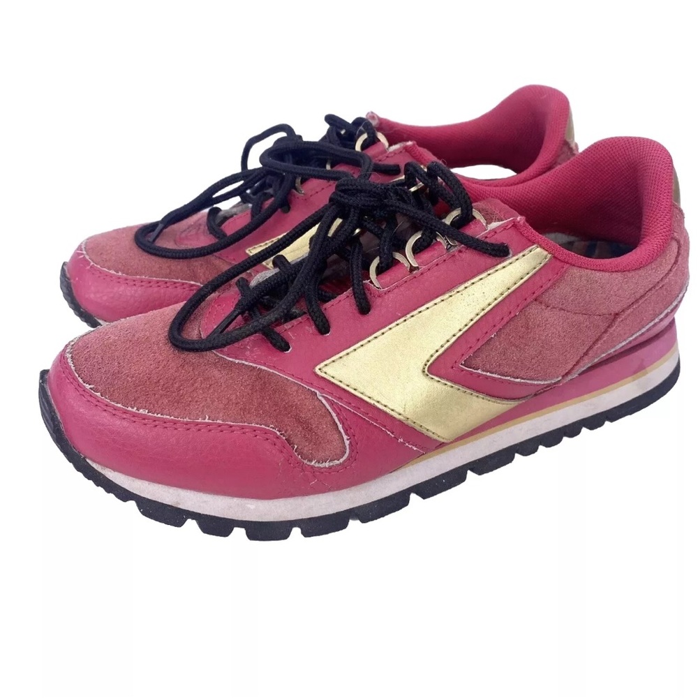 Brooks Heritage Pink Gold Suede Sneakers Shoes Women’s Size 7.5 Vintage